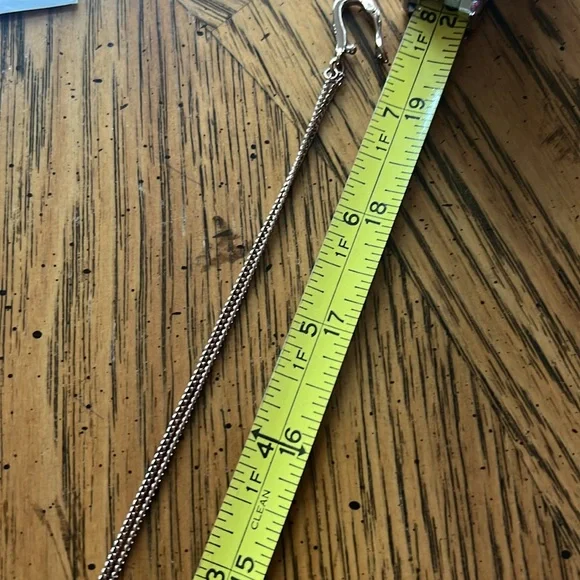 NWOTAuthentic Givenchy Necklace.Adjustable short/longRose color/Rhinestone Amber - Picture 7 of 10